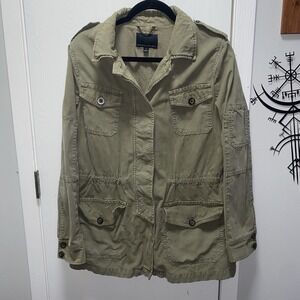 Banana Republic Military Utility Jacket Women's Large Green Msrp $158